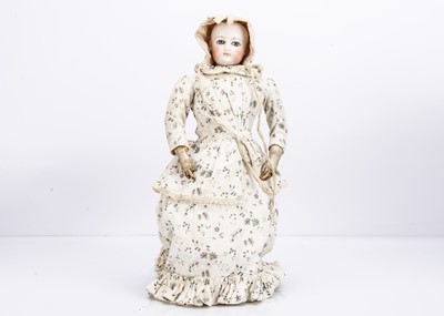 Lot 846 - A Jumeau pressed bisque swivel head fashionable doll