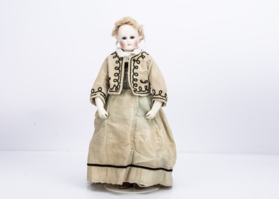 Lot 848 - A rare Mademoiselle Rohmer pressed bisque fashionable doll