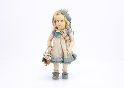 Lot 861 - A 1930s Lenci pressed felt girl doll