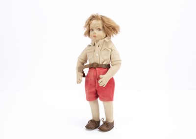 Lot 862 - A 1930s Lenci pressed felt boy doll