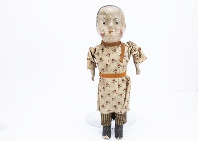 Lot 876 - An unusual later 19th century papier-mâché doll