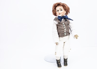 Lot 877 - An unusual early 20th century German composition character boy doll