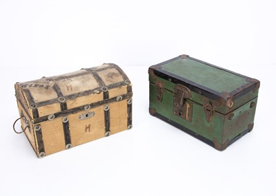 Lot 893 - Two doll trunks