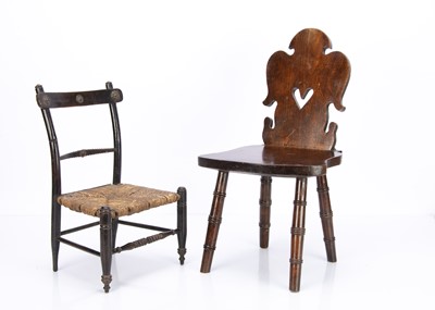 Lot 902 - Two 19th century doll’s chairs