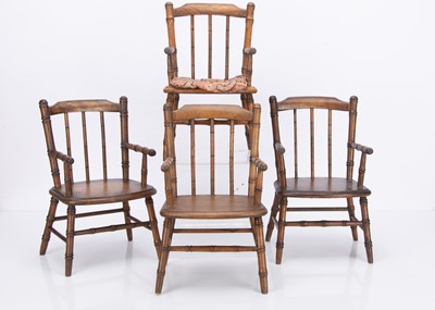 Lot 905 - Four early 20th century open armchairs