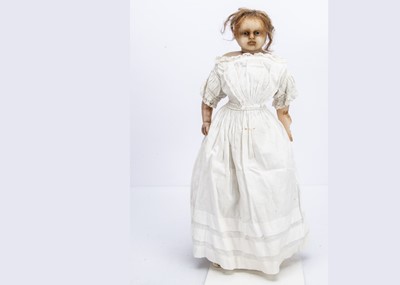 Lot 929 - An 19th century Montanari poured wax child doll