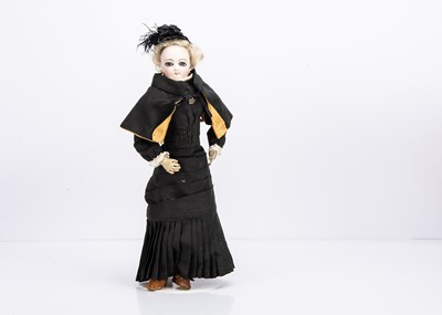 Lot 951 - A Jumeau pressed bisque swivel head fashionable doll