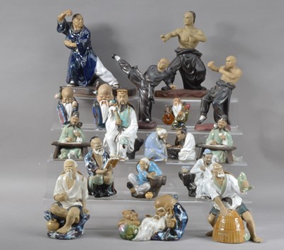 Lot 108 - A collection of 20th century Chinese ceramic figurines