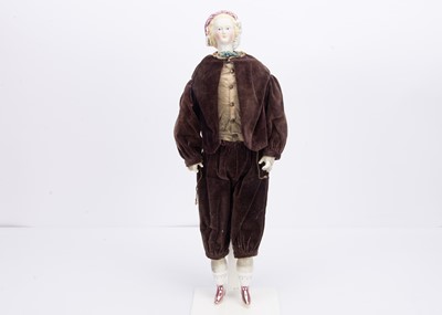 Lot 988 - An 19th century bisque shoulder head doll, known as Empress Eugenie