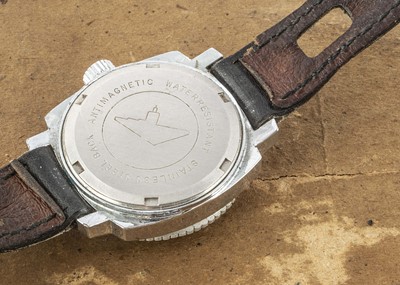 Lot 370 - A c1970s Michel Pelissier manual wind divers style mid sized wristwatch