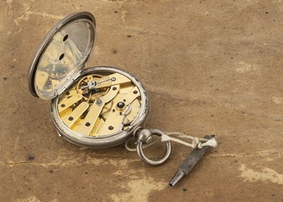 Lot 382 - A late 19th century silver open faced pocket watch