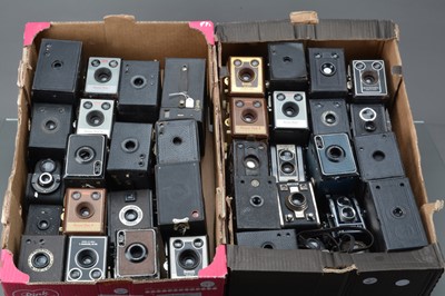 Lot 20 - Two Trays of Box Cameras