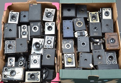 Lot 21 - Two Trays of Box Cameras