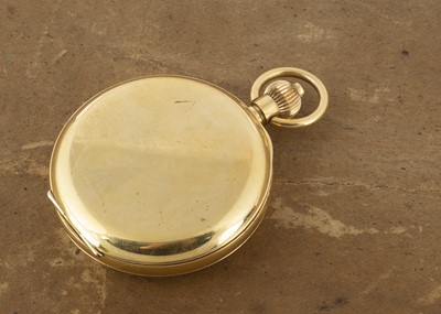 Lot 394 - An early 20th century gold plated open faced pocket watch