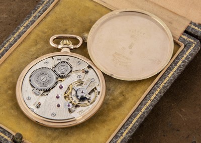 Lot 400 - A c1930s Rolex 9ct gold open faced pocket watch