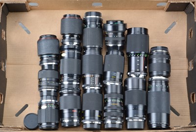 Lot 117 - A Tray of Olympus OM Mount Zoom Lenses