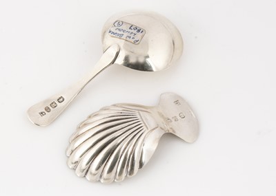 Lot 413 - Two early 19th century silver tea caddy spoons by the Bateman family