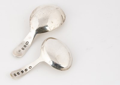Lot 414 - Two George III period silver tea caddy spoons