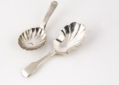 Lot 419 - Two early 19th century silver tea caddy spoons