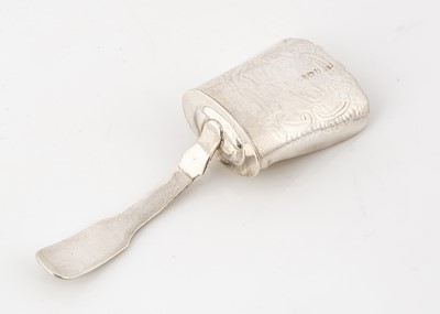 Lot 428 - A George IV period silver tea caddy spoon
