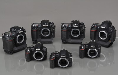 Lot 413 - A Group of Nikon DSLR Camera bodies