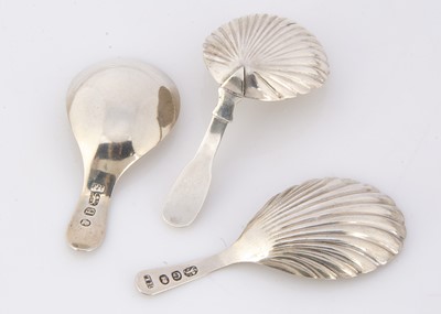 Lot 435 - Two Georgian period silver tea caddy spoons