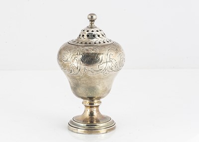 Lot 441 - An early Victorian silver pounce pot by Joseph Angell Senior & Joseph Angell Junior