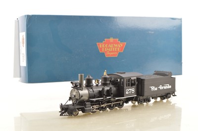 Lot 1 - On30 Scale American Outline D&RGW Steam Locomotive and Tender by Broadway Imports