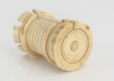 Lot 445 - A Victorian carved bone rook