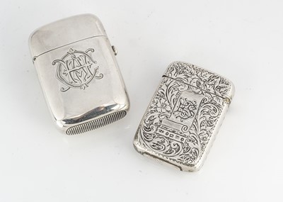 Lot 448 - Two Victorian silver and later vesta cases
