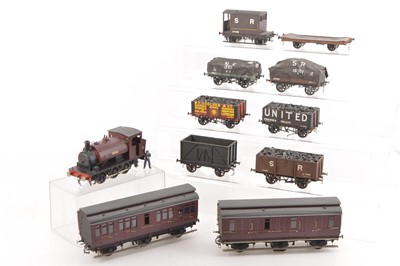 Lot 118 - Unknown make group of 0 Gauge Finescale Locomotive and Rolling stock