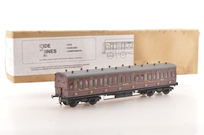 Lot 141 - Side Lines Kit Built Finescale 0 Gauge Period 1 Cove roof LMS (Ex LNWR) lined livery All 3rd Suburban coach