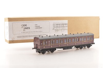 Lot 142 - Side Lines Kit Built Finescale 0 Gauge Period 1 Cove Roof  LMS (Ex LNWR) lined livery 1st/3rd  Suburban coach