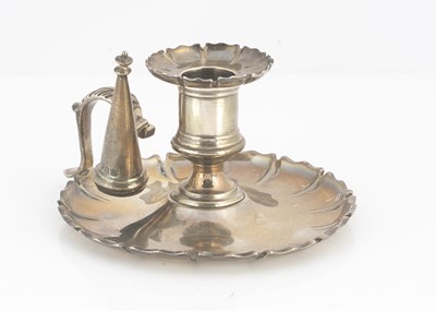Lot 454 - A Victorian silver small go to bed chamberstick by T J & N Creswick