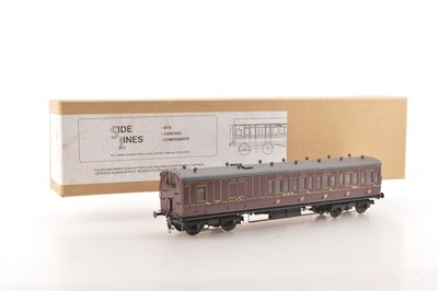 Lot 143 - Side Lines Kit Built Finescale 0 Gauge Period 1 Cove roof LMS (Ex LNWR) lined livery All 3rd Suburban Brake end coach