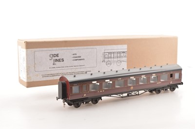 Lot 150 - Side Lines Kit Built Finescale 0 Gauge Period 2 LMS lined Livery All 3rd centre Corridor Restaurant coach.