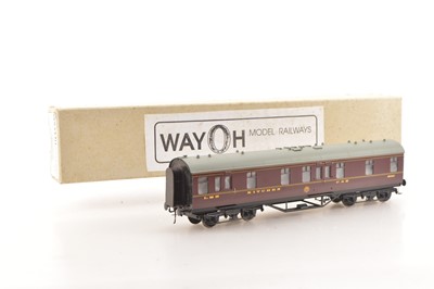 Lot 169 - Way0H Model Railways Kit/scratch Professionally Built Finescale 0 Gauge period 3 LMS Maroon Corridor Kitchen Car.