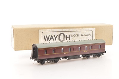 Lot 170 - Way0H Model Railways Kit/scratch Professionally Built Finescale 0 Gauge period 3 50ft LMS Maroon Corridor full Brake coach