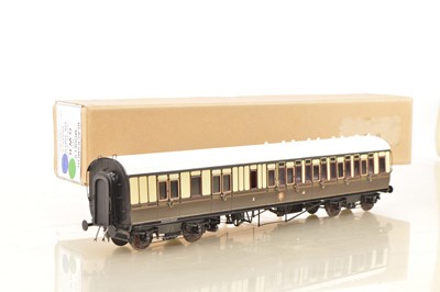 Lot 189 - Blacksmith Models Finescale 0 Gauge Kitbuilt GWR 57ft Toplight Brake 3rd coach.