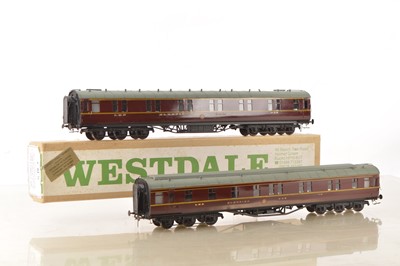 Lot 198 - Westdale Kitbuilt Finescale 0 Gauge pair of LMS 12-wheel Sleeping cars