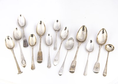 Lot 460 - A collection of thirteen silver spoons
