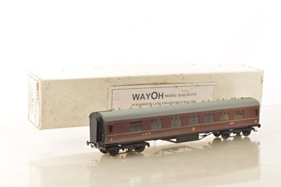 Lot 210 - Way0h Models Kitbuilt Finescale 0 Gauge LMS Stanier 60ft side Corridor 1st/ 3rd Coach