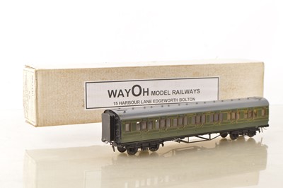 Lot 212 - Way0h Models Kitbuilt Finescale 0 Gauge SR Maunsell 59ft Flush side doors Side Corridor 1st/3rd Coach