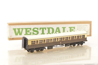 Lot 223 - Kenard Models Finescale Kitbuilt 0 Gauge Collet GWR 61ft Bow end All 3rd side Corridor Coach