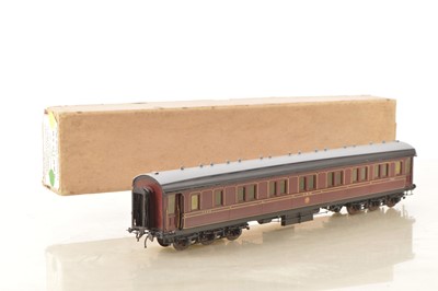 Lot 225 - ACME models Finescale Kitbuilt 0 Gauge LMS Ex LNWR 65ft 12-wheel 1st/3rd Corridor Composite coach