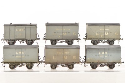 Lot 236 - Freightman Finescale Kitbuilt Rake of 10 Ton 0 Gauge LMS Goods wagons