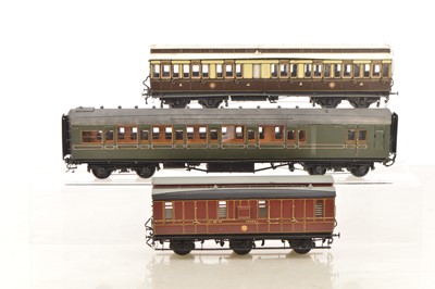 Lot 237 - Slaters Finescale Kitbuilt 0 Gauge Mixed group of Passenger coaches