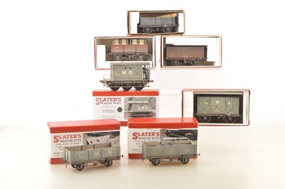 Lot 239 - Slaters Finescale Kitbuilt 0 Gauge LMS goods wagons (7)