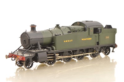 Lot 249 - Kitbuilt Finescale 0 Gauge unknown make box labelled Tivendale models 2-8-2 GWR Tank Loco class 7200XX, 2-rail electric