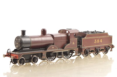 Lot 277 - unknown make Kitbuilt Finescale 0 Gauge 4-4-0 Loco & Tender LMS class 2P, 2-rail electric